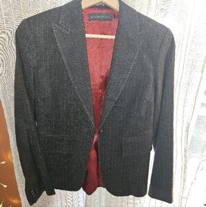 Banana Republic Gray Pinstripe Blazer